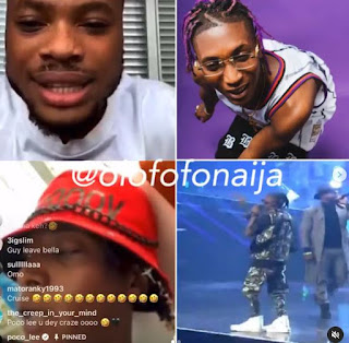 Poco Lee and Bella Shmurda Muck Laycon Aboute The Sheo he Wear to Headies Stage